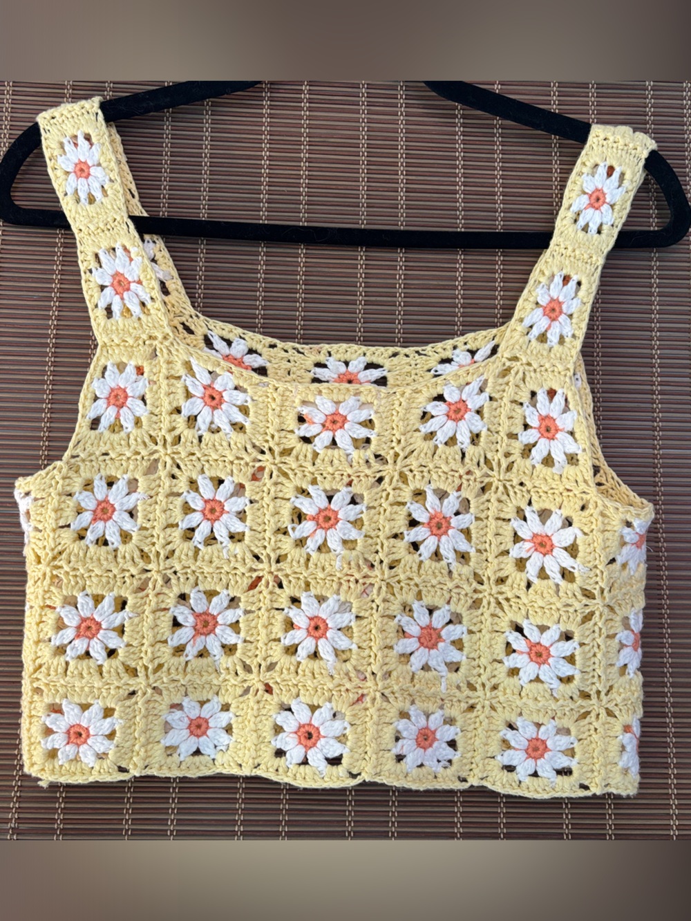 Altar’d State Yellow Daisy Crochet Crop Tank Top - Picture 2 of 3